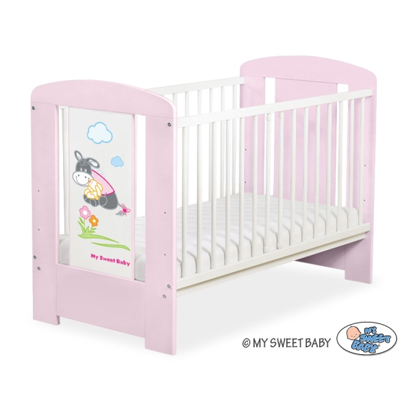 Lettino Neonato 120x60cm Rosa Luca