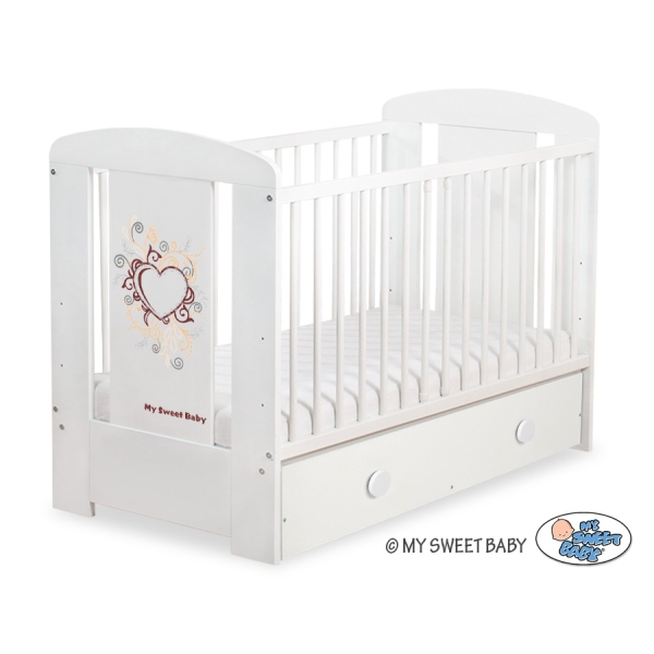 Lettino Neonato con Cassetto 120x60cm Maxi