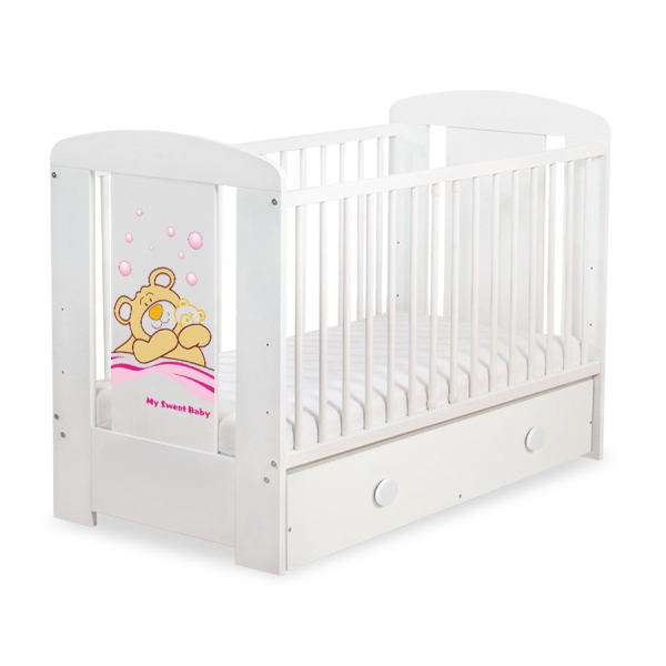 Lettino Neonato con Cassetto 120x60cm Maxi Barnaba