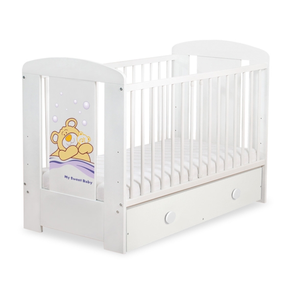 Lettino Neonato con Cassetto 120x60cm Maxi Barnaba