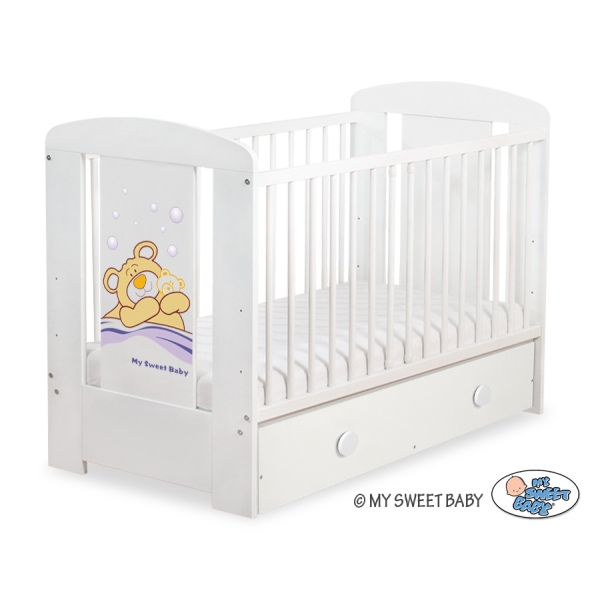 Lettino Neonato con Cassetto 120x60cm Maxi Barnaba