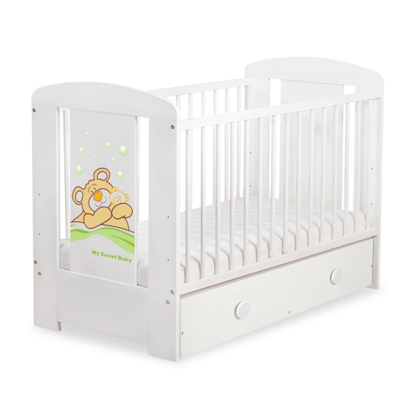 Lettino Neonato con Cassetto 120x60cm Maxi Barnaba