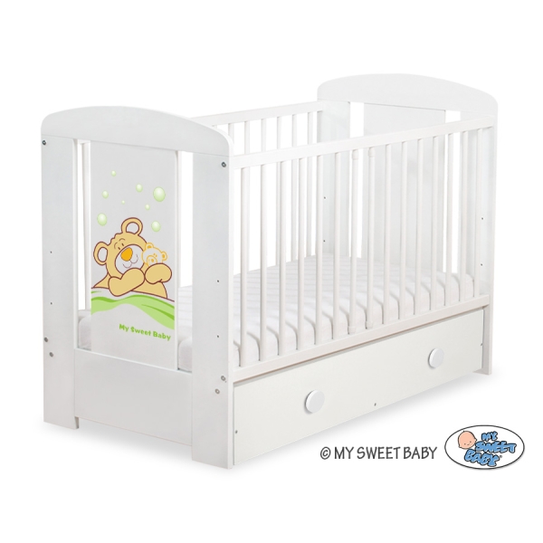 Lettino Neonato con Cassetto 120x60cm Maxi Barnaba