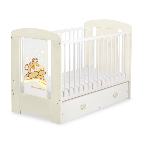 Lettino Neonato con Cassetto 120x60cm Maxi Barnaba