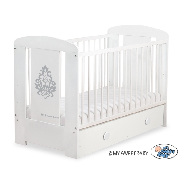 Lettino Neonato con Cassetto 120x60cm Maxi Glamour
