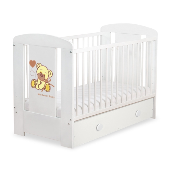 Lettino Neonato con Cassetto 120x60cm Maxi Nastro