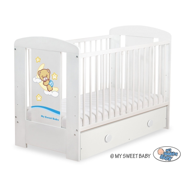 Lettino Neonato con Cassetto 120x60cm Maxi Notte