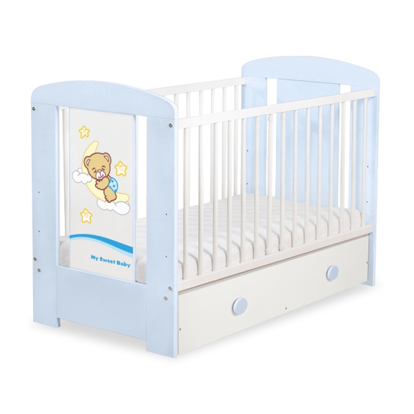Lettino Neonato con Cassetto 120x60cm Maxi Notte