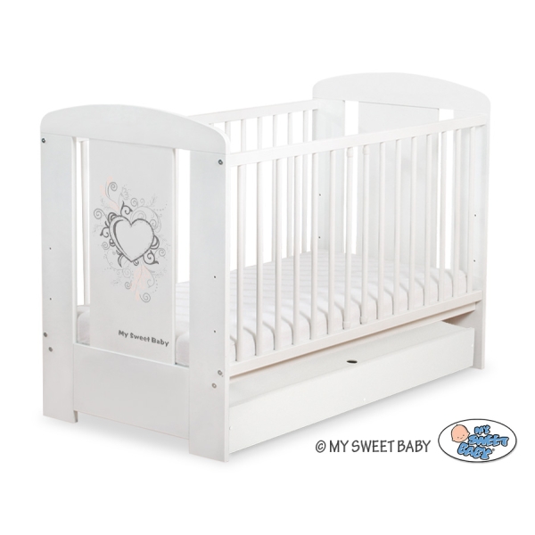 Lettino Neonato con Cassetto 120x60cm Standard