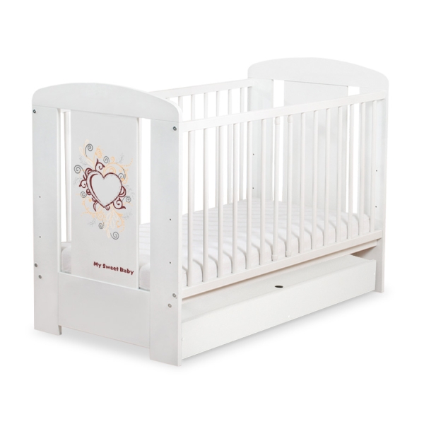 Lettino Neonato con Cassetto 120x60cm Standard