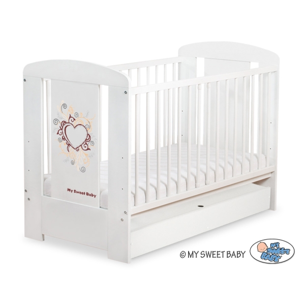 Lettino Neonato con Cassetto 120x60cm Standard