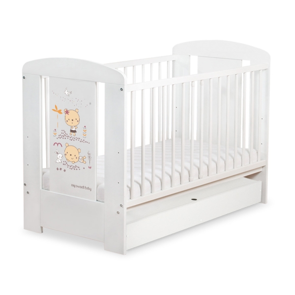 Lettino Neonato con Cassetto 120x60cm Standard