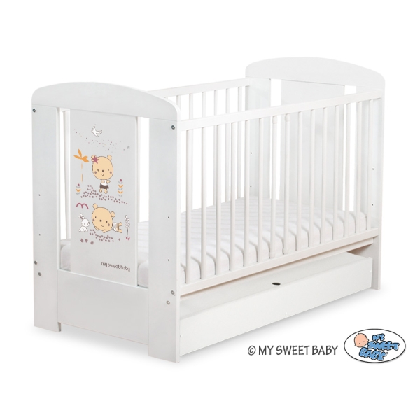 Lettino Neonato con Cassetto 120x60cm Standard