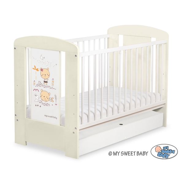 Lettino Neonato con Cassetto 120x60cm Standard