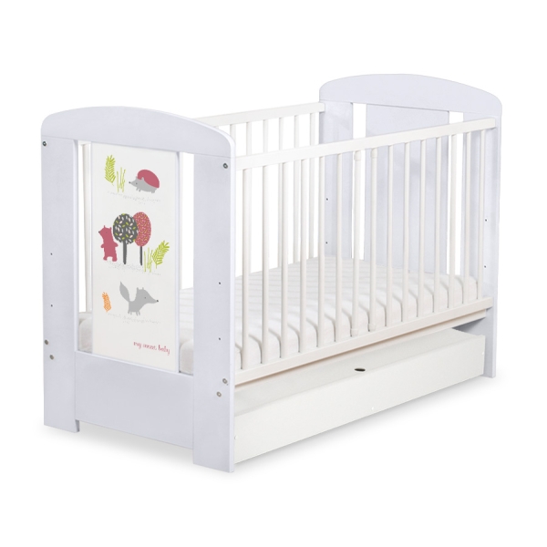 Lettino Neonato con Cassetto 120x60cm Standard Foresta