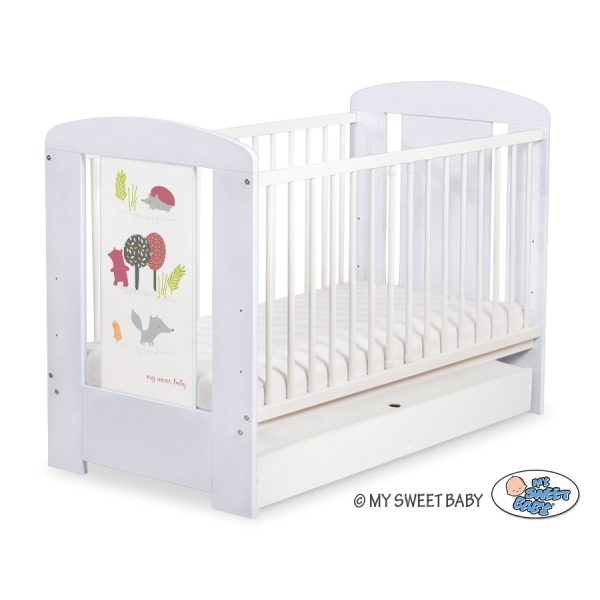 Lettino Neonato con Cassetto 120x60cm Standard Foresta