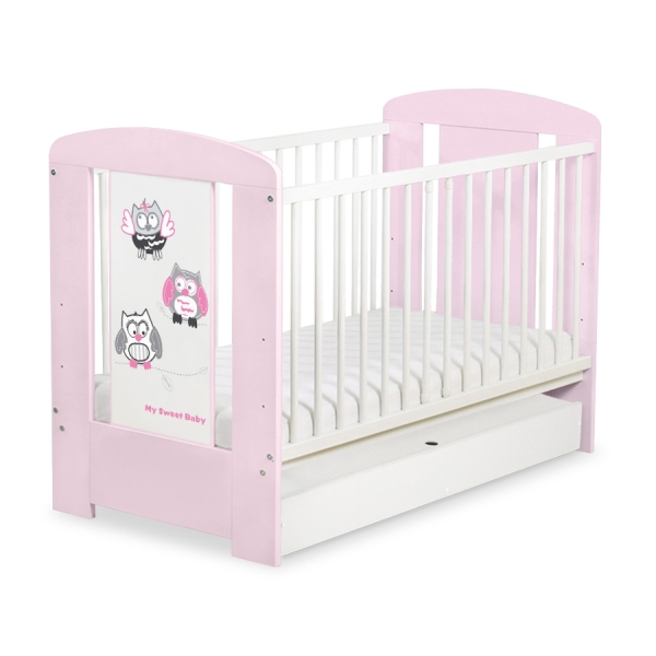 Lettino Neonato con Cassetto 120x60cm Standard Gufi
