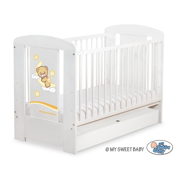 Lettino Neonato con Cassetto 120x60cm Standard Notte