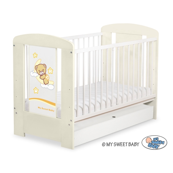 Lettino Neonato con Cassetto 120x60cm Standard Notte