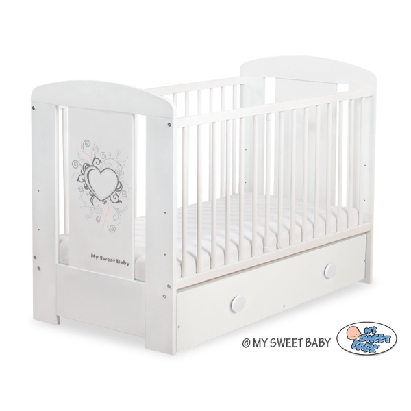 Lettino per Neonato 120x60cm con Cassetto Maxi