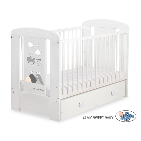 Lettino per Neonato 120x60cm con Cassetto Maxi