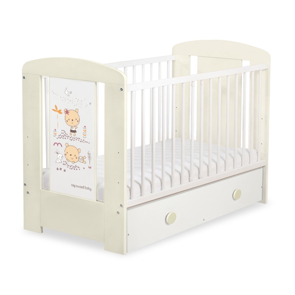 Lettino per Neonato 120x60cm con Cassetto Maxi