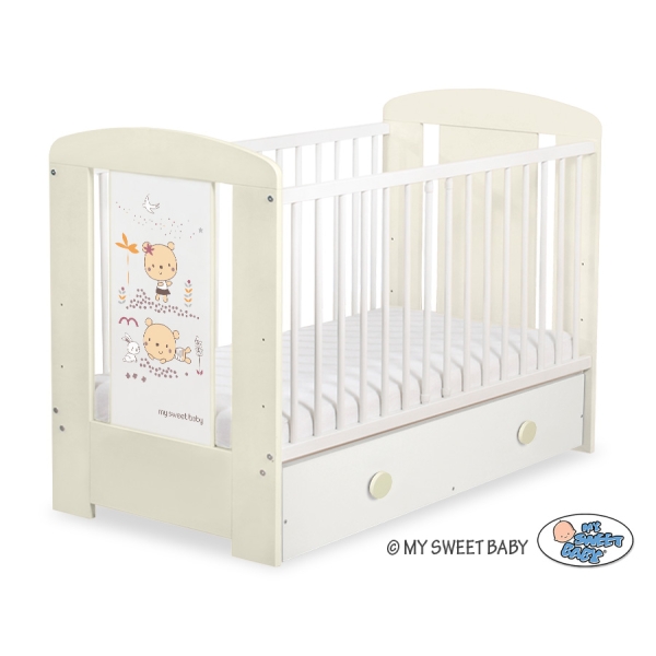 Lettino per Neonato 120x60cm con Cassetto Maxi