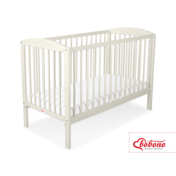 Lettino per Neonato 120x60cm Creme Cuori
