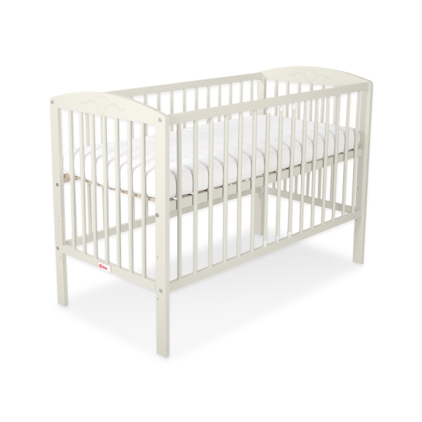 Lettino per Neonato 120x60cm Creme Cuori