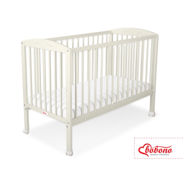 Lettino per Neonato 120x60cm Creme Cuori