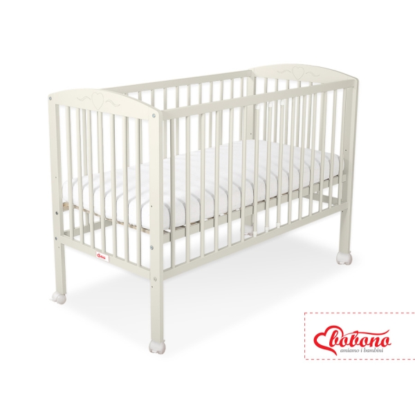 Lettino per Neonato 120x60cm Creme Cuori