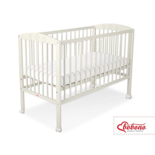 Lettino per Neonato 120x60cm Creme Stelle