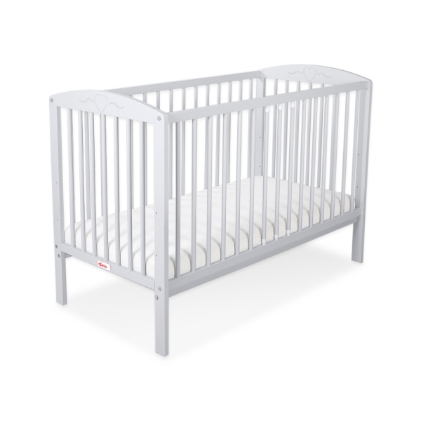 Lettino per Neonato 120x60cm Grigio Cuori