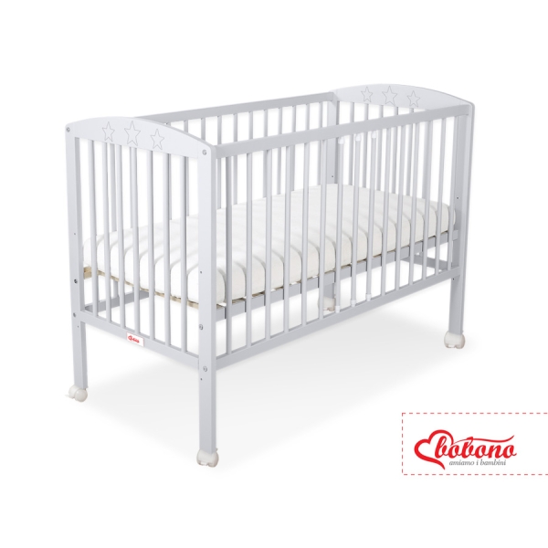 Lettino per Neonato 120x60cm Grigio Stelle