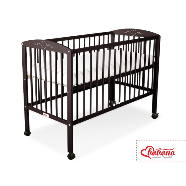 Lettino per Neonato 120x60cm Marrone Cuori