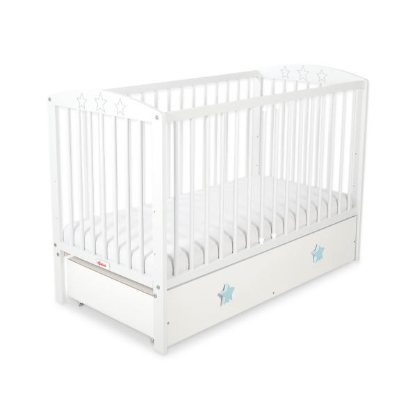 Lettino per Neonato 120x60cm con Cassetto Maxi Stelle