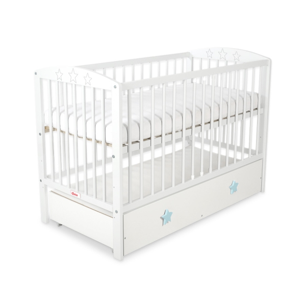 Lettino per Neonato 120x60cm con Cassetto Maxi Stelle