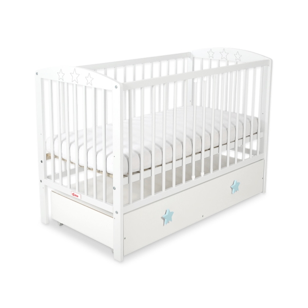 Lettino per Neonato 120x60cm con Cassetto Maxi Stelle