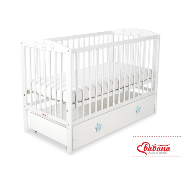 Lettino per Neonato 120x60cm con Cassetto Maxi Stelle