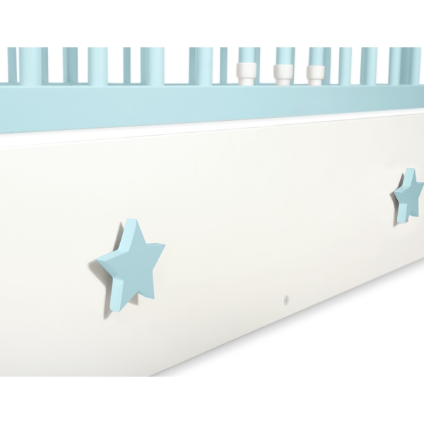 Lettino per Neonato 120x60cm con Cassetto Maxi Stelle