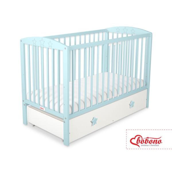 Lettino per Neonato 120x60cm con Cassetto Maxi Stelle