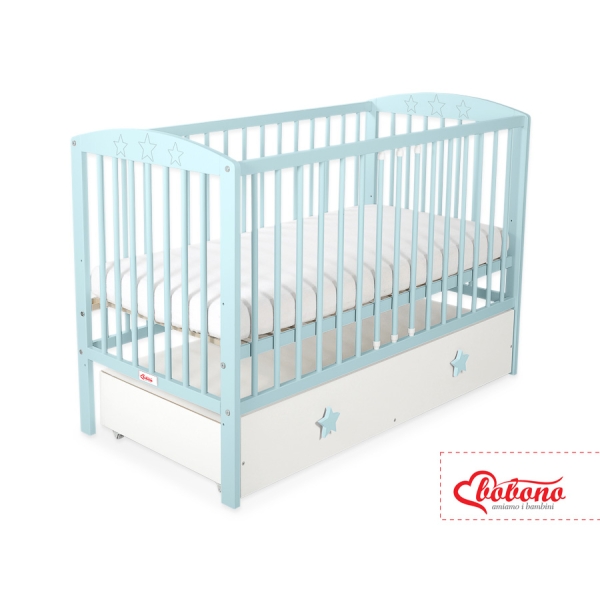 Lettino per Neonato 120x60cm con Cassetto Maxi Stelle