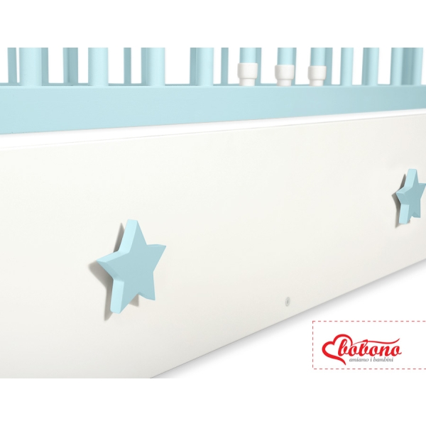 Lettino per Neonato 120x60cm con Cassetto Maxi Stelle