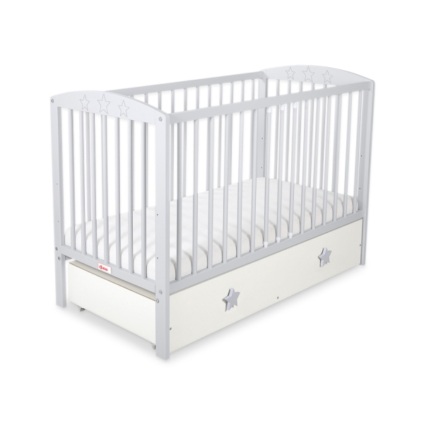 Lettino per Neonato 120x60cm con Cassetto Maxi Stelle