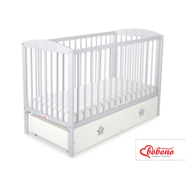 Lettino per Neonato 120x60cm con Cassetto Maxi Stelle
