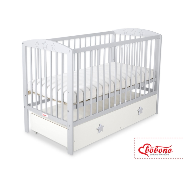 Lettino per Neonato 120x60cm con Cassetto Maxi Stelle