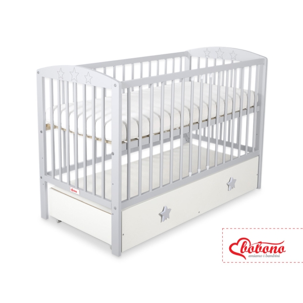 Lettino per Neonato 120x60cm con Cassetto Maxi Stelle