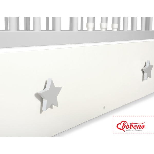 Lettino per Neonato 120x60cm con Cassetto Maxi Stelle