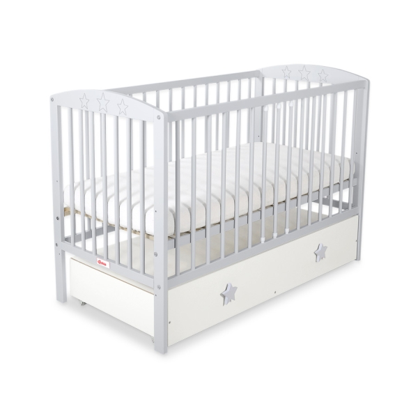 Lettino per Neonato 120x60cm con Cassetto Maxi Stelle