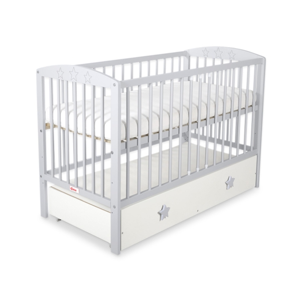 Lettino per Neonato 120x60cm con Cassetto Maxi Stelle